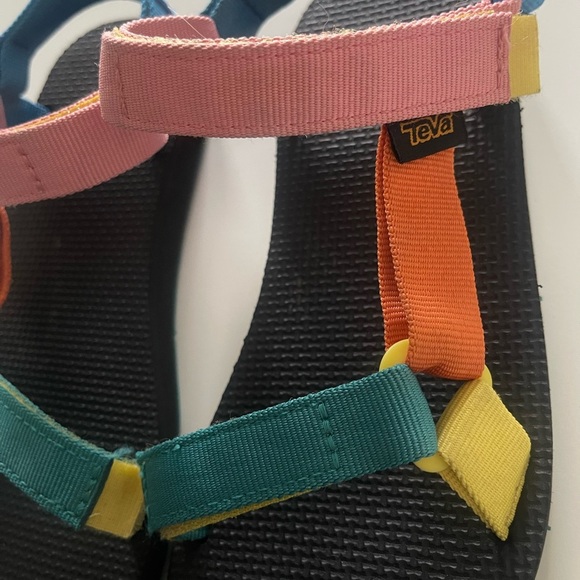 Teva Original Universal Kids Unisex Sandals US 3 Multicolor Straps - Picture 3 of 6